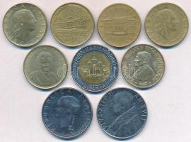 Olaszország 9db-os forgalmi emlékérem tétel, benne: 1979R 100L rozsdamentes acél "FAO" + 1...
