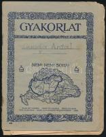 cca 1938 Irredenta iskolai füzet, viseltes borítóval, 20x16 cm