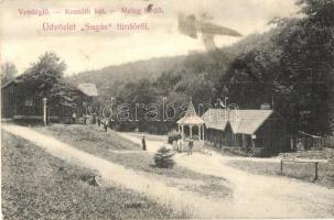 Sugásfürdő, Baile Sugas (Sepsiszentgyörgy); Vendéglő, Kossuth kút, Meleg fürdő. Gyulai F. felvétele / restaurant, well, spa (fl)