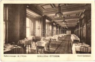 Budapest XI. Szent Gellért gyógyfürdő és szálló, belső, szállodai étterem