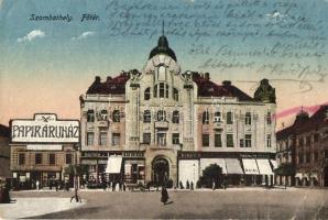 Szombathely, Fő tér, papíráruház, Fischer és Deutsch üzlete (EB)