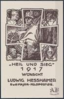 Heil und Sieg 1917 wünscht Ludwig Hesshaimer reprodukció