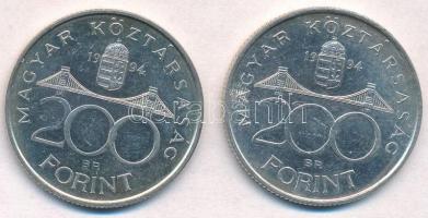 1994. 200Ft Ag "Deák" (2x) T:2