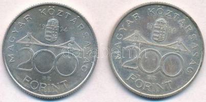 1994. 200Ft Ag "Deák" (2x) T:2