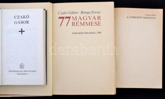 Vegyes könyvtétel, Czakó Gábor, 3 db: 
Kereszt. Bp.,1982, Szépirodalmi Könyvkiadó. Kiadói egészvász...