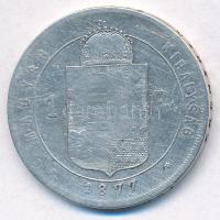 1877KB 1Ft Ag "Ferenc József / Középcímer" Körmöcbánya T:2-,3 ph.
Adamo M15