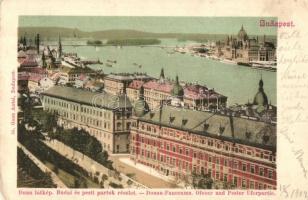 Budapest, Duna látkép, Budai és pesti partok, háttérben a Margit híd és az Országház. Ganz Antal 56. (EK)
