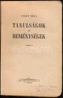 Zsolt Béla:Tanulságok, reménységek. Nagyvárad,1942, "Grafika" nyomdai műintézet. Kiadói pa...
