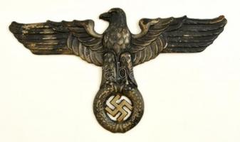 Német birodalmi sas. Felületkezelt öntöttvas jelkép. / Cast iron artifact 30x18 cm