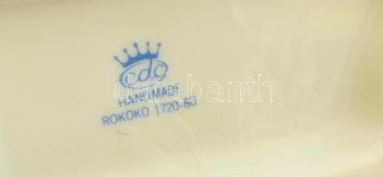 3 db német porcelán figura rokokó stílusban. Jelzettek