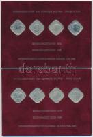 Hollandia 1970-1980. 5c (4xklf) emlékkiadások dísztokban (2x) T:1-,2 Netherlands 1970-1980. 5 Cents (4xdiff) commemorative issues in original packing (2x) C:AU,XF