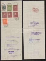 cca 1940 Váltók 10,24,36,48,60f címlettel, okmánybélyegekkel. Simontornya, Esztergom