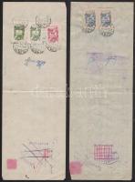 cca 1930-1949 Váltók 15,20,2Ft címlettel, okmánybélyegekkel. Budapest, Székesfehérvár