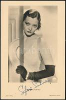 Sylvia Sidney (1910-1999) amerikai színésznő saját kézzel aláírt képeslap / autograph signed posctard