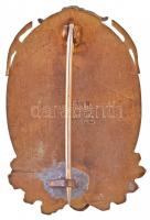 ~1930-1940. "BSzKRT Sportegyesület Túrista Szakosztálya" zománcozott, ezüstözött fém jelvé...