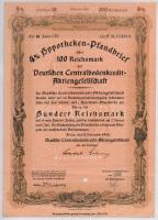 Német Harmadik Birodalom 1937-1941. 5db-os részvény és értékpapír tétel, hátoldalukra 1-1db Cseh-Mor...