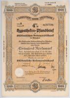 Német Harmadik Birodalom 1937-1941. 5db-os részvény és értékpapír tétel, hátoldalukra 1-1db Cseh-Mor...