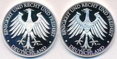 Németország 1990. "Egység, jog, szabadság / Németország, egyesített haza" jelzett Ag emlék...