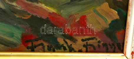 Frank jelzéssel: Virágcsendélet. Olaj, farost. Jelzett. Keretben. 80x67 cm