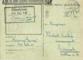 Boldog karácsonyi és újévi ünnepeket az orosz földről!, A Haditudósító SZD. kiadása / WWIII military...