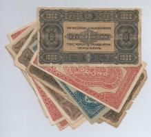 1920-1923. 13db-os vegyes magyar korona bankjegy tétel T:III-IV