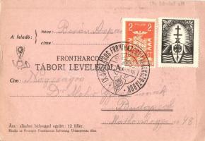 Ne feledd el! Érted is küzdöttek, véreztek a frontharcosok. Frontharcos tábori levelezőlap / WWII Hu...
