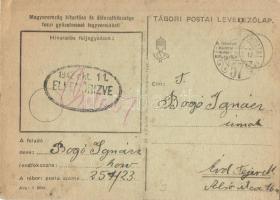 1942 II. Világháborús Tábori postai levezelőlap. Tanulás és harctér / WWII Hungarian field post (EK)