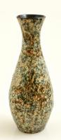 Dekoratív váza, mázas kerámia, jelzett, m: 19 cm.