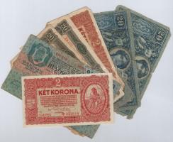 1913-1923. 13db-os vegyes magyar korona bankjegy tétel T:III-IV