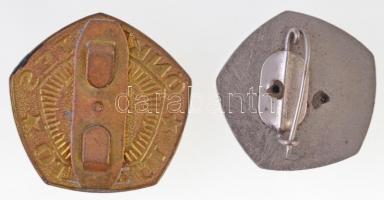 ~1970-1980. "Önkéntes rendőr" zománcozott fém jelvény (30x30mm) + "Önkéntes tűzoltó&q...