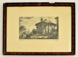 cca 1910 2 db Piranesi metszet későbbi reprodukciója. Mindkét nyomat üvegezett keretben + hozzá Graz...