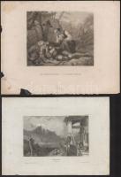 cca 1866 7 db különféle nyomat és metszet, többek közt Bugát Pál, Lenhossék Mihály, gróf Széchényi F...