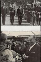 cca 1960-1970 Sajtófotók, 11 db, rajtuk Tito-val, az egyiken Kádárral, J. F. K. Kenedy-vel, egy rész...