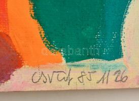 Cs. Németh Miklós (1934-2012): Női fej, tempera, karton, jelzett, 61×50  cm