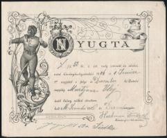 1886 Muraszombat díszes kéményseprő számla / Chimneysweep invoice