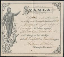 1888 Muraszombat díszes kéményseprő számla / Chimneysweep invoice