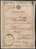 1857 Igazolási jegy majorlaki (Mönchmaierhof/Marof) részére