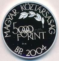 2004. 5000Ft Ag "Nyári olimpia-Athén" tanúsítvánnyal T:PP