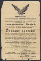 Meghívó és étlap az arany kerék sörözőbe