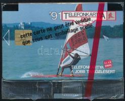 1991 Balatoni szörf, használatlan telefonkártya, bontatlan csomagolásban, 50 egységes.
