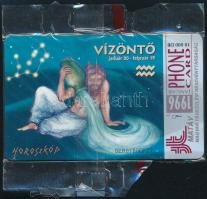 1996 Horoszkóp Vízöntő Használatlan telefonkártya, bontatlan csomagolásban.