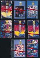 1992 K. Némethy - Vető absztrakt festmények. Használatlan, sorszámozott telefonkártya, bontatlan csomagolásban. 7 db különböző