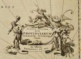 cca 1680 Németalföld térképe, Novissima et accuratissima provinciarum Germaniae Inferiore Tabula. Fr...