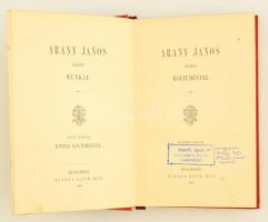 Arany János összes munkái. 1-8. kötet. Bp., 1883-1889, Ráth Mór. Gazdagon díszített, aranyozott vász...