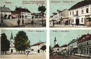 Moson, Fő utca, Otthon kávéház, Kápolna tér, Rosenberg Sándor üzlete. Freitag Frigyes kiadása