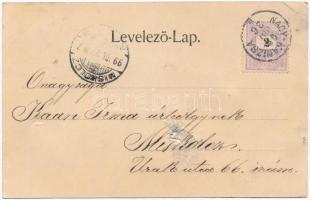 1899 Nagykanizsa, Városház utca, Unger Elek üzlete, Római katolikus templom, Sörgyár, vasútállomás, ...