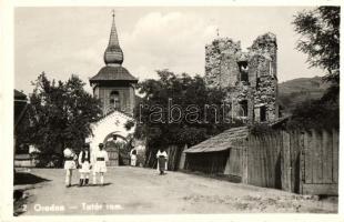 Óradna, Alt-Rodna, Rodna; Tatár templom romjai, fatemplom / Tatar church ruins, wooden church, folklore