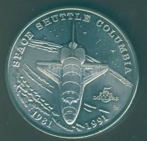 Marshall szigetek 1991. 5$ "Columbia űrhajó" T:1 Eredeti dísztokban, tanúsítvánnyal!