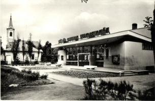 Túrkeve - 4 db MODERN városképes lap, strand, általános iskola, szélmalom, Vörös csillag filmszínház...