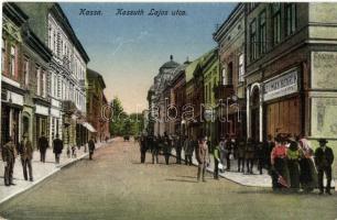 Kassa, Kosice; Kossuth Lajos utca, Heilman Henrik üzlete / street view, shops (EK)